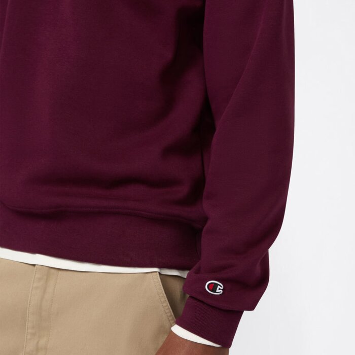 Mikina CHAMPION bordová LOGO Crew Sweatshirt 220272 RS522 MMRY