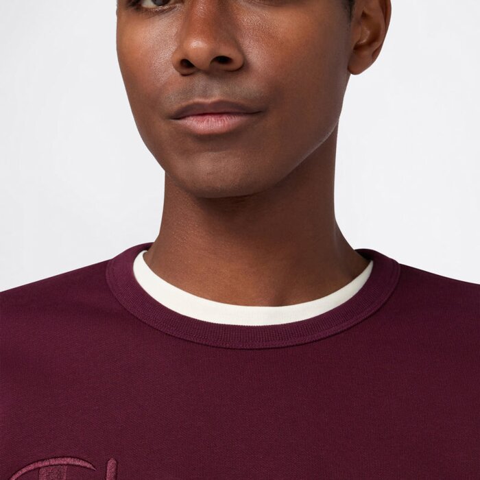 Mikina CHAMPION bordová LOGO Crew Sweatshirt 220272 RS522 MMRY