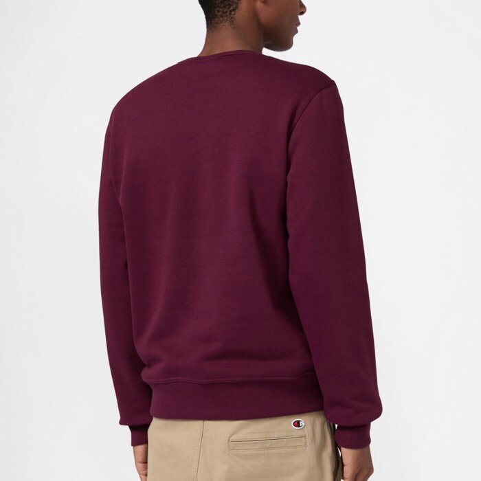 Mikina CHAMPION bordová LOGO Crew Sweatshirt 220272 RS522 MMRY