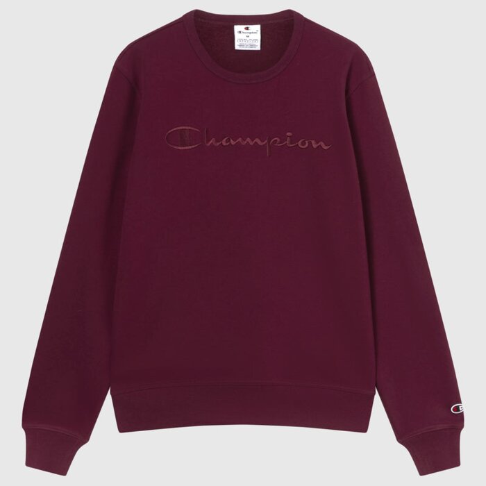 Mikina CHAMPION bordová LOGO Crew Sweatshirt 220272 RS522 MMRY