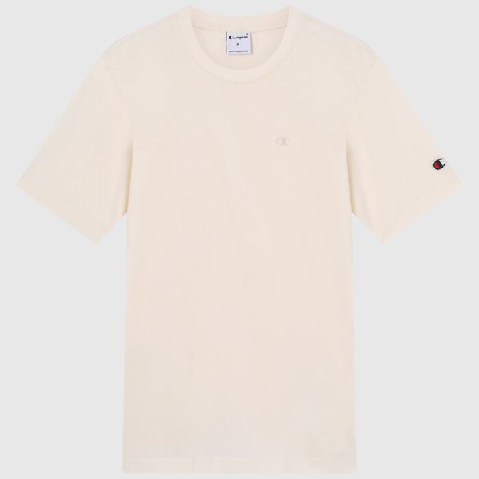 Tričko CHAMPION krémové SS Tee Crewneck T Shirt 220278 YS084 EGT