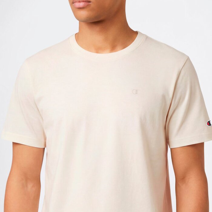 Tričko CHAMPION krémové SS Tee Crewneck T Shirt 220278 YS084 EGT