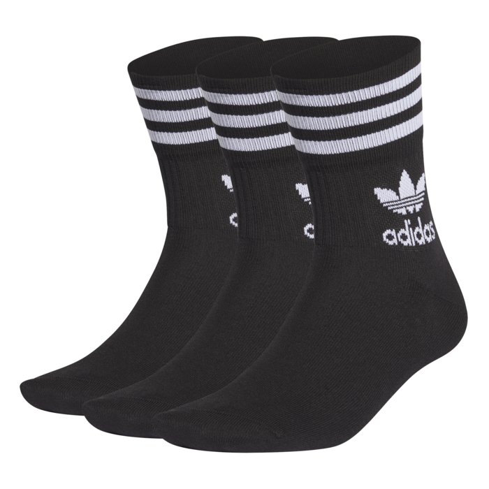 Ponožky adidas čierne 3 páry MID CUT CRW SCK GD3576
