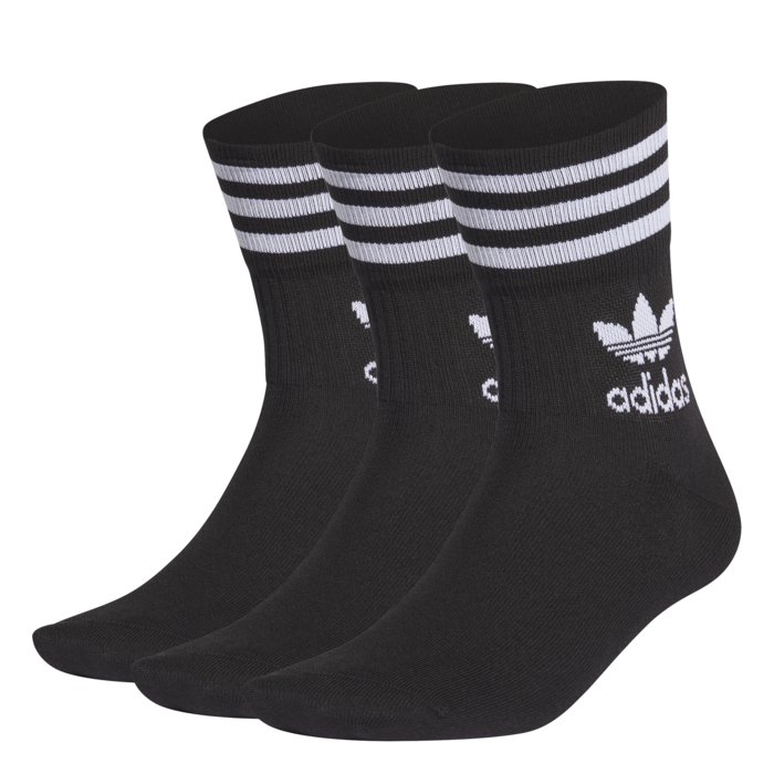Ponožky adidas čierne 3 páry MID CUT CRW SCK GD3576