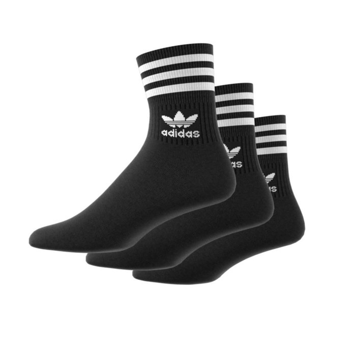 Ponožky adidas čierne 3 páry MID CUT CRW SCK GD3576
