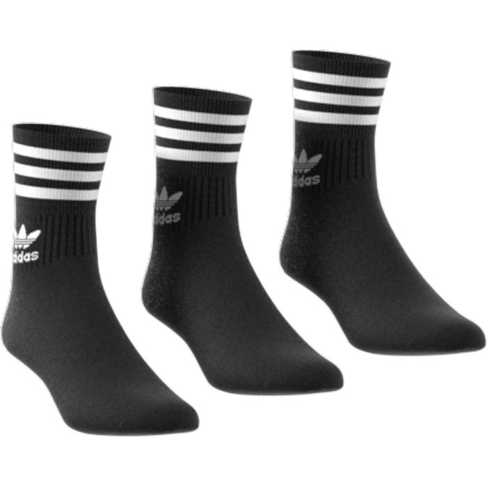 Ponožky adidas čierne 3 páry MID CUT CRW SCK GD3576