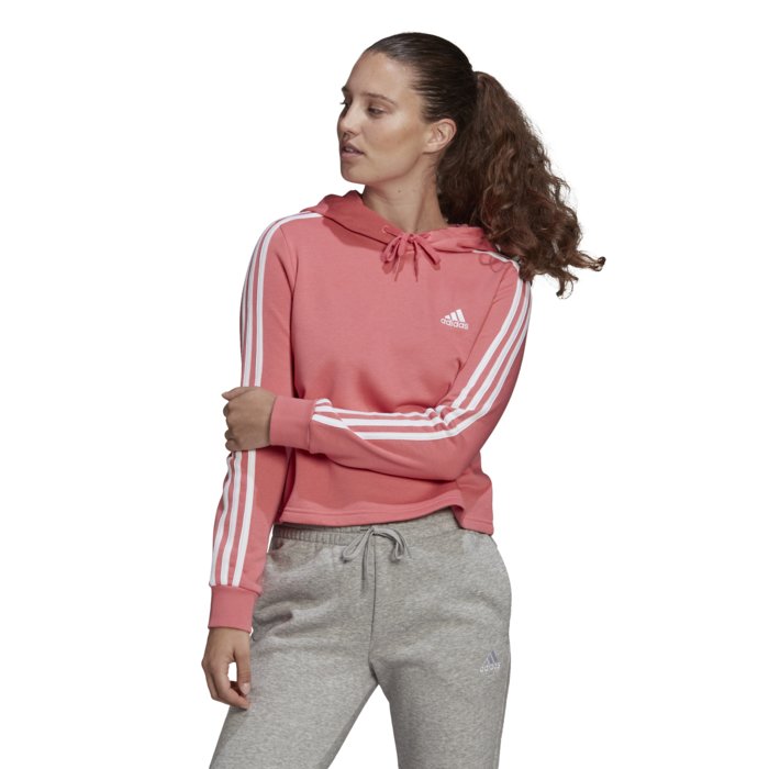 Mikina adidas ružová W 3S FT CRO HD GM5585