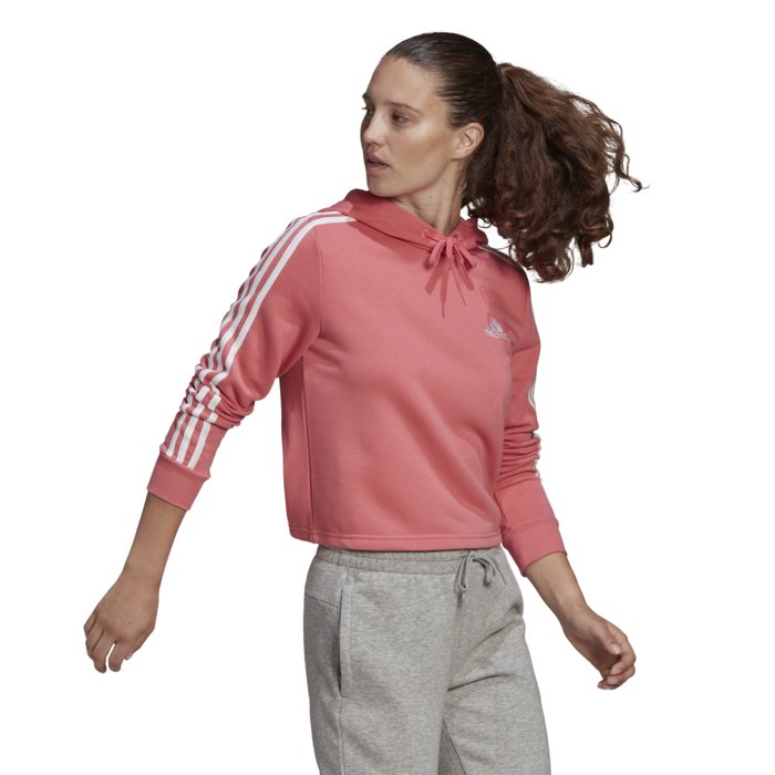 Mikina adidas ružová W 3S FT CRO HD GM5585
