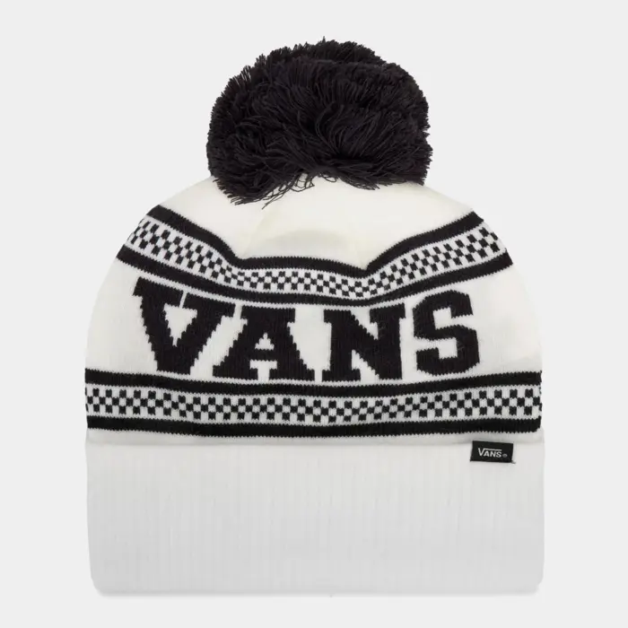 Čiapka VANS krémová Vans Check Pom Beanie VN000HT1FS81