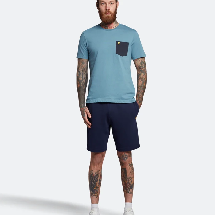 Šortky Lyle & Scott modré Sweat Short ML414VOG Z99