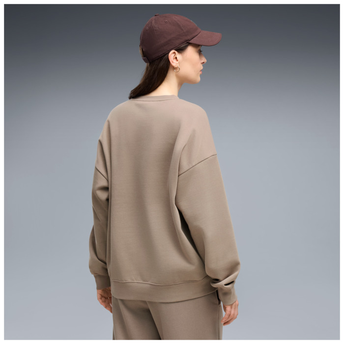 Mikina PUMA hnedá ESS Oversized Crew FL 685400 81