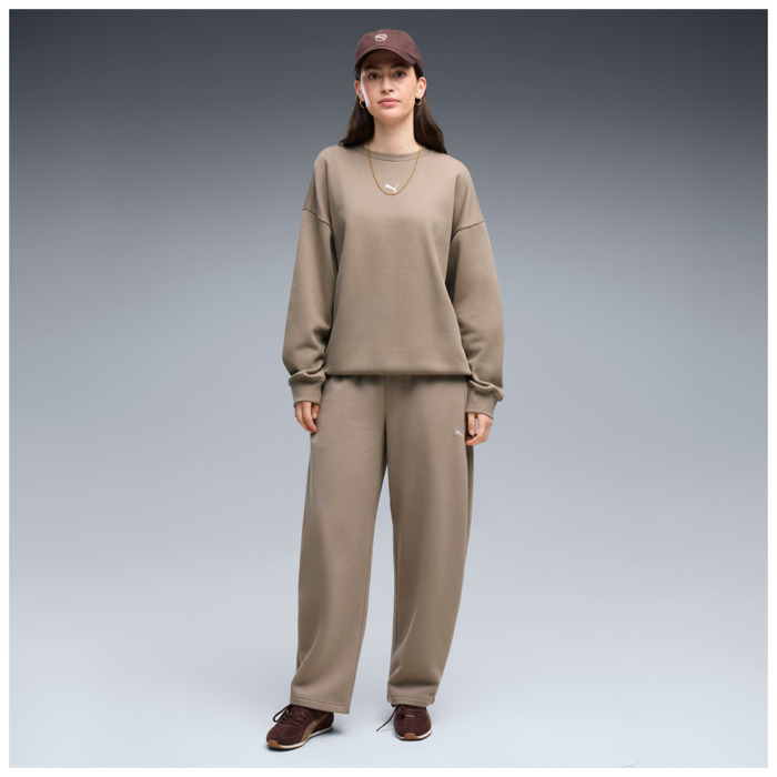 Mikina PUMA hnedá ESS Oversized Crew FL 685400 81