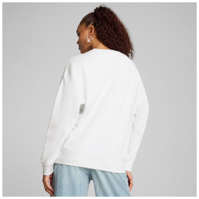 Mikina PUMA biela ESS Oversized Crew TR 685401 02