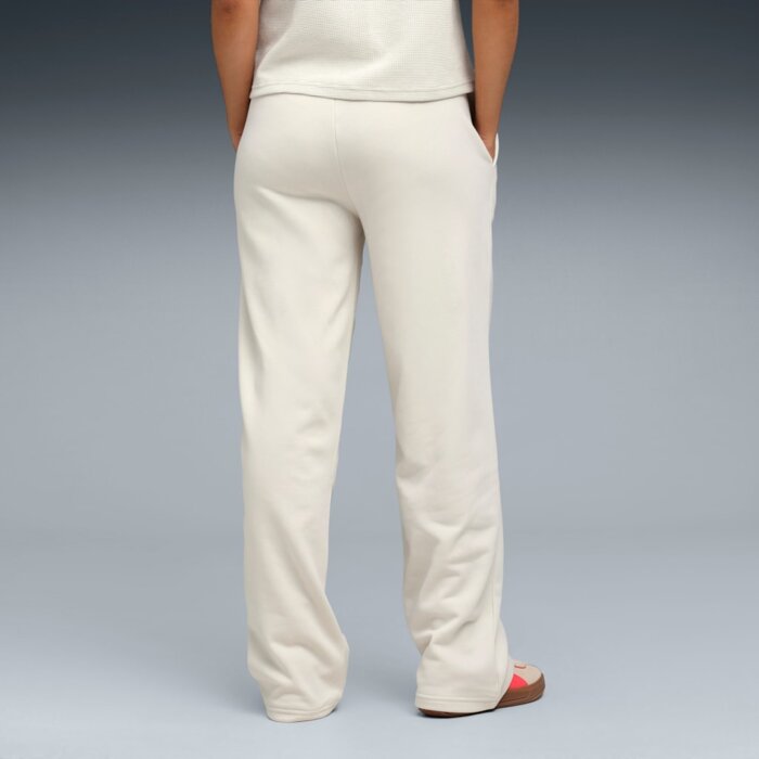 Tepláky PUMA krémové PUMA CLASS Comfort Pinnacle High-Waist Straight Pants TR 688129 87