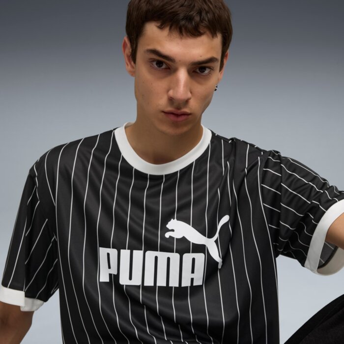 Tričko PUMA čierne ESS Striped Jersey 688263 01