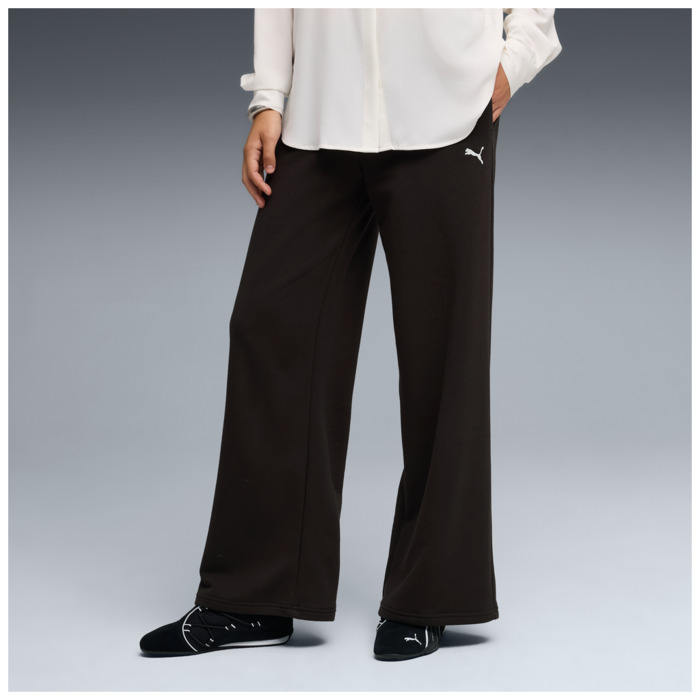 Tepláky PUMA čierne ESS Cat Comfort Wide Le 691703 01