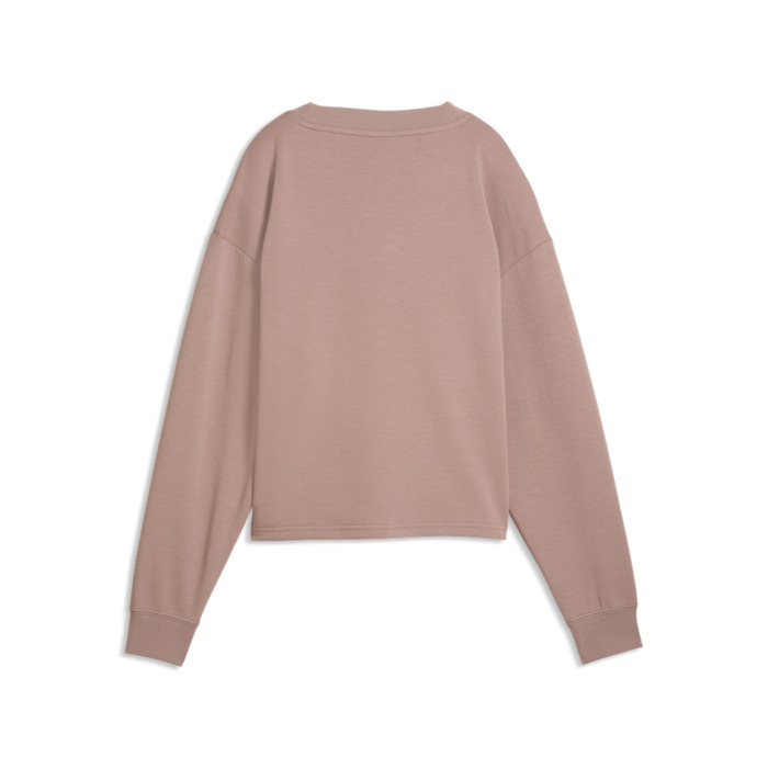 Mikina PUMA fialová ESS ELEVATED V Neck Crew DK 691816 88