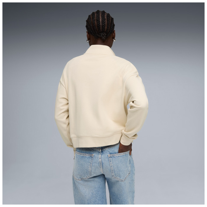 Mikina PUMA krémová PUMA CLASS Relaxed Half Zip Crew 691873 87