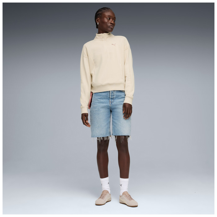 Mikina PUMA krémová PUMA CLASS Relaxed Half Zip Crew 691873 87