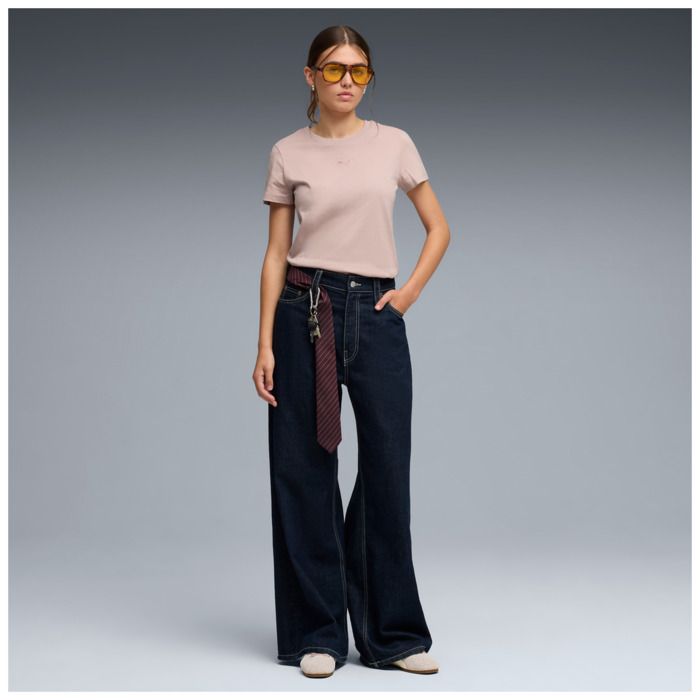 Tričko PUMA ružové ESS Centered Cat Logo T 692916 89