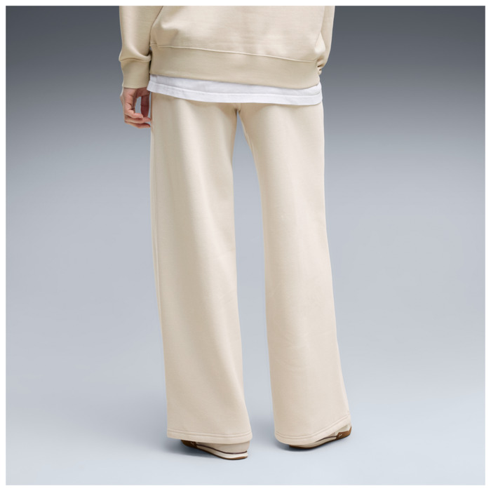 Tepláky PUMA krémové ESS Cat Standard Wide Leg Pants FL 692919 82