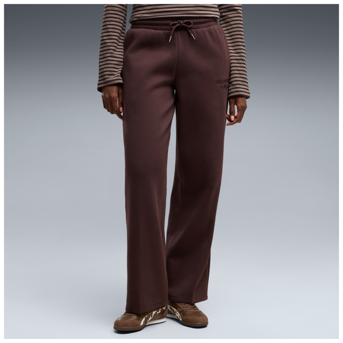 Tepláky PUMA hnedé PUMA CLASS Comfort Straight Leg Pants FL 694012 33