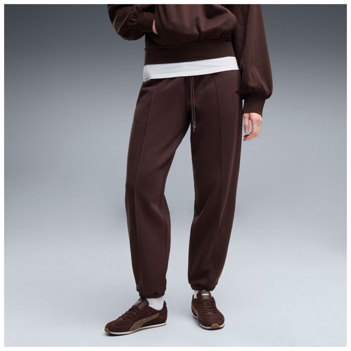 Tepláky PUMA hnedé HER Comfort Pants FL 694032 33