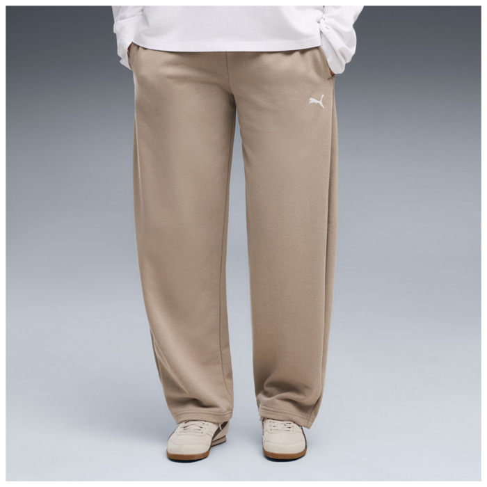 Tepláky PUMA krémové ESS Relaxed Barrel Leg Pants TR 695832 81