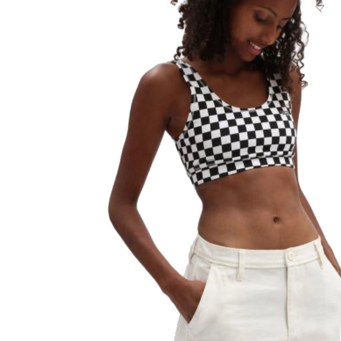 Športová podprsenka VANS bielo/čierna WM FLYING V PRINT BR FLYV VN0A7PND56M1