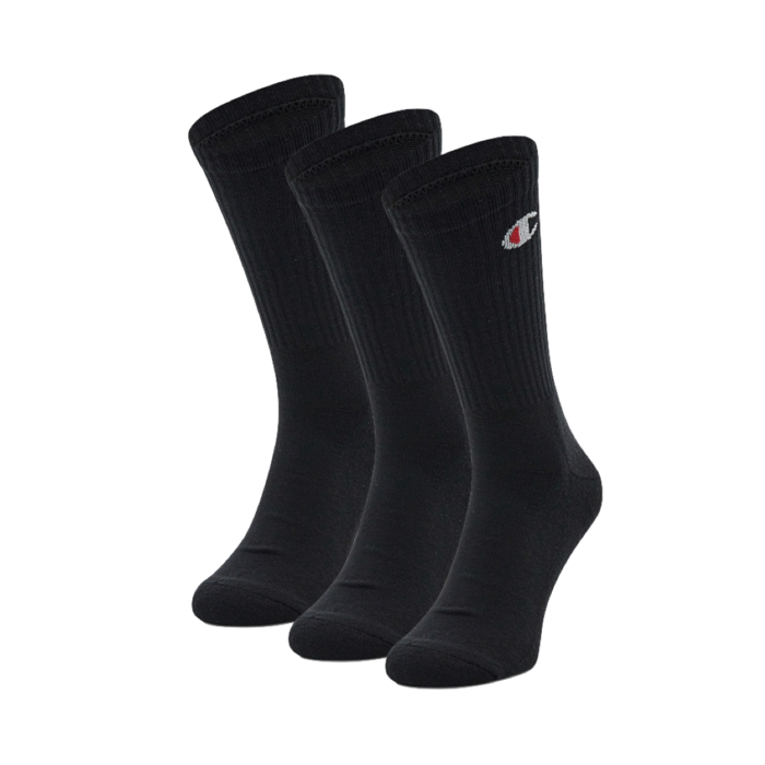 Ponožky Champion čierne 3 páry 3pk Crew Socks U24558 KK001