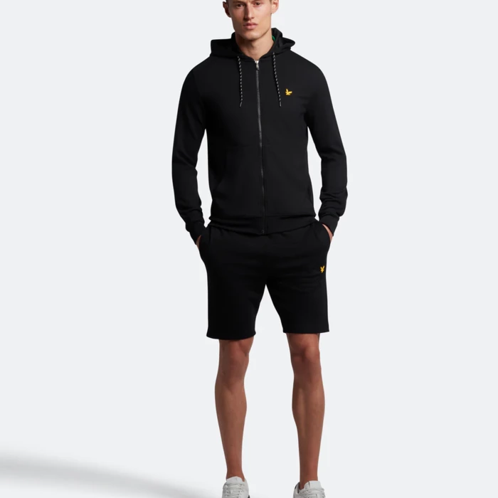 Šortky Lyle & Scott čierne Fly Fleece Shorts SH1482SPTR Z865