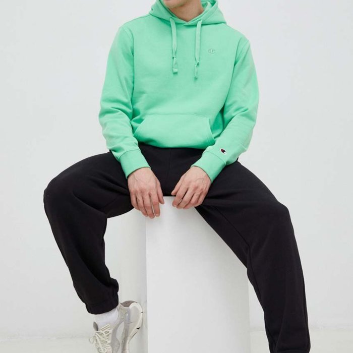 Mikina CHAMPION zelená Hooded Sweatshirt 218491 GS026 SGB