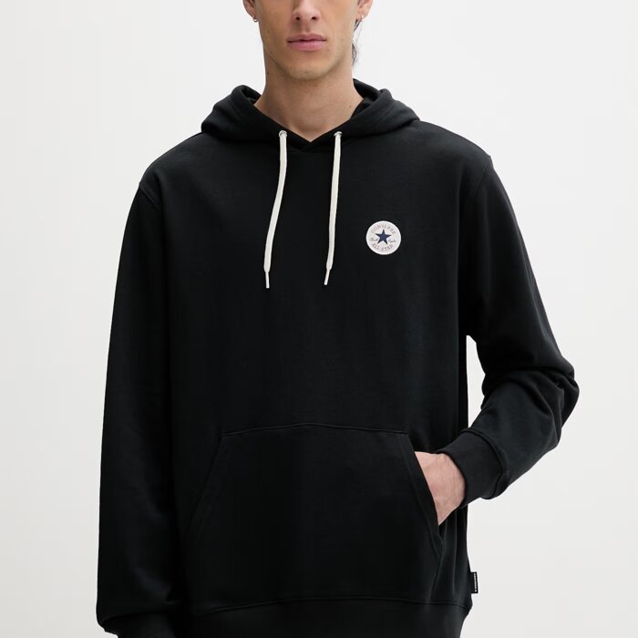 Mikina Converse čierna M CHUCK PATCH HOODIE CVM6H113 BLK