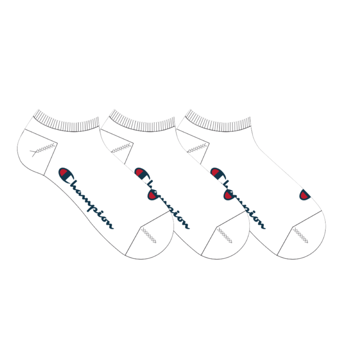 Ponožky Champion biele 3 páry 3pk Sneaker Socks U24560 WW001