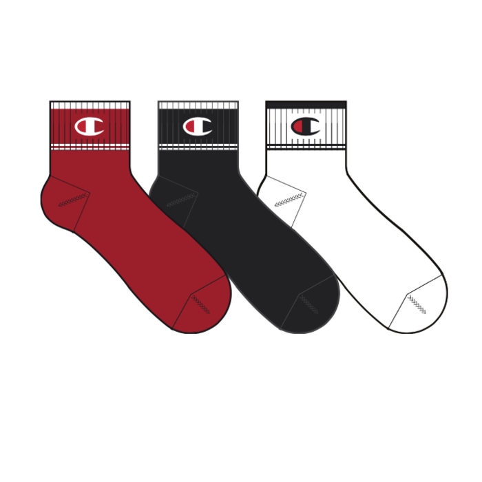 Ponožky Champion farebné 3 páry 3pk Quarter Socks U20061 RS010 RIR/NB