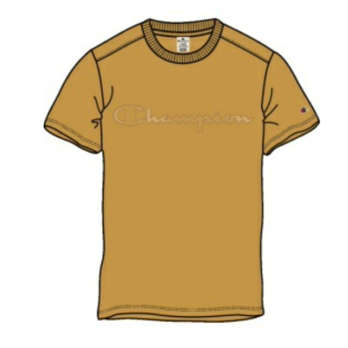 Tričko CHAMPION hnedé Crewneck T Shirt 218490 YS130 ORA