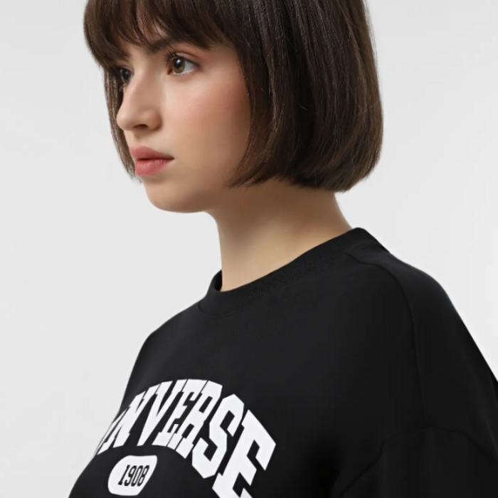 Tričko Converse čierna T SHIRT SPORTY CROPPED TEE 10027253 A01