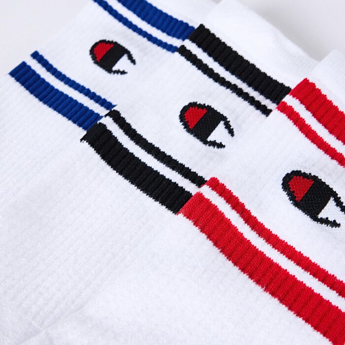 Ponožky Champion biele 3 páry 3pk Crew Socks U20081 WW007 WHT