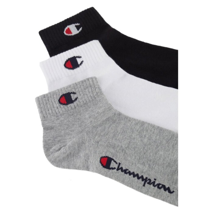 Ponožky Champion farebné 3 páry 3pk Quarter Socks U20099 EM006 OXGM/WHT/NBK