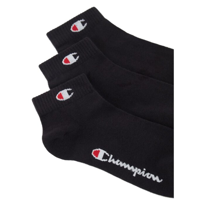 Ponožky Champion čierne 3 páry 3pk Quarter Socks U20099 KK001 NBK/NBK