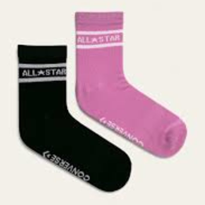 Ponožky CONVERSE farebné 2 páry 2PP All star Double stripe Anklet E1028U