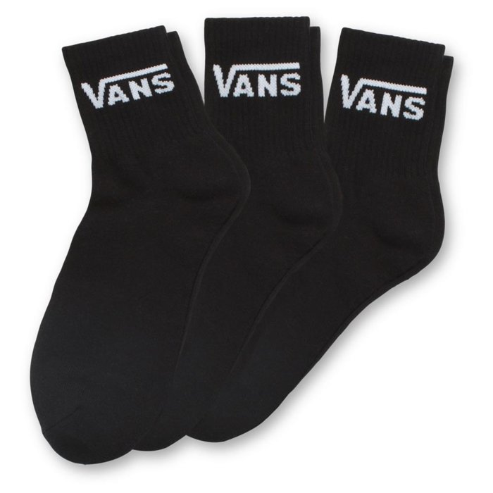 Ponožky VANS čierne 3 páry MN CLASSIC Half Crew VN000BHXBLK1