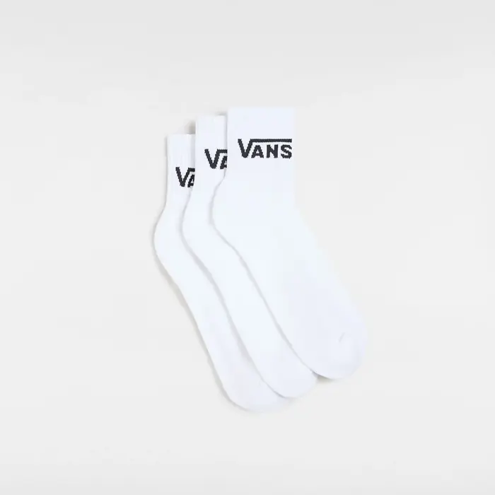 Ponožky VANS biele 3 páry MN CLASSIC Half Crew VN000BHXWHT1
