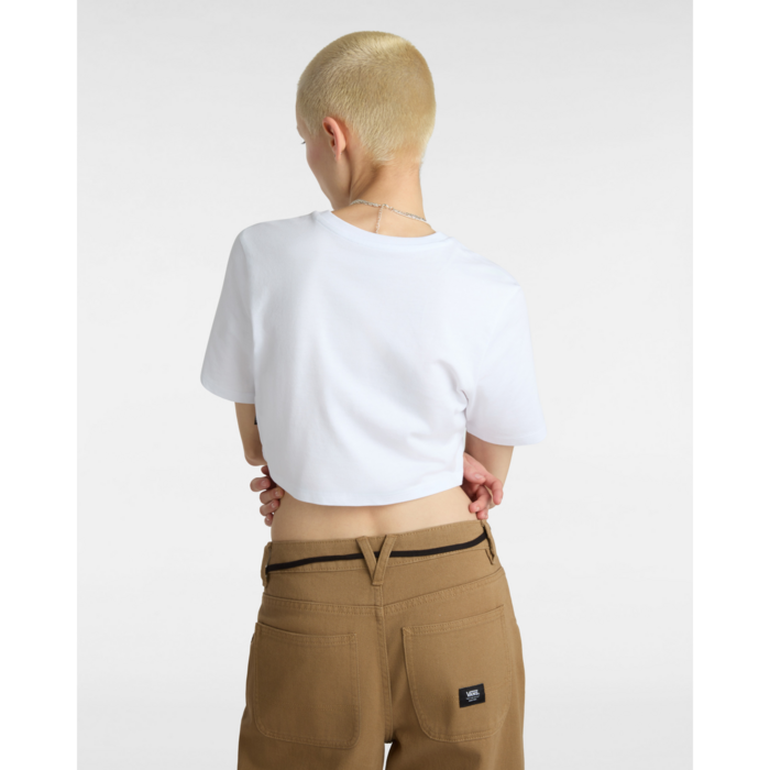 Tričko VANS biele WM FLYING V CROP CREW VN000GFFWHT1