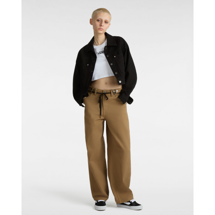 Tričko VANS biele WM FLYING V CROP CREW VN000GFFWHT1