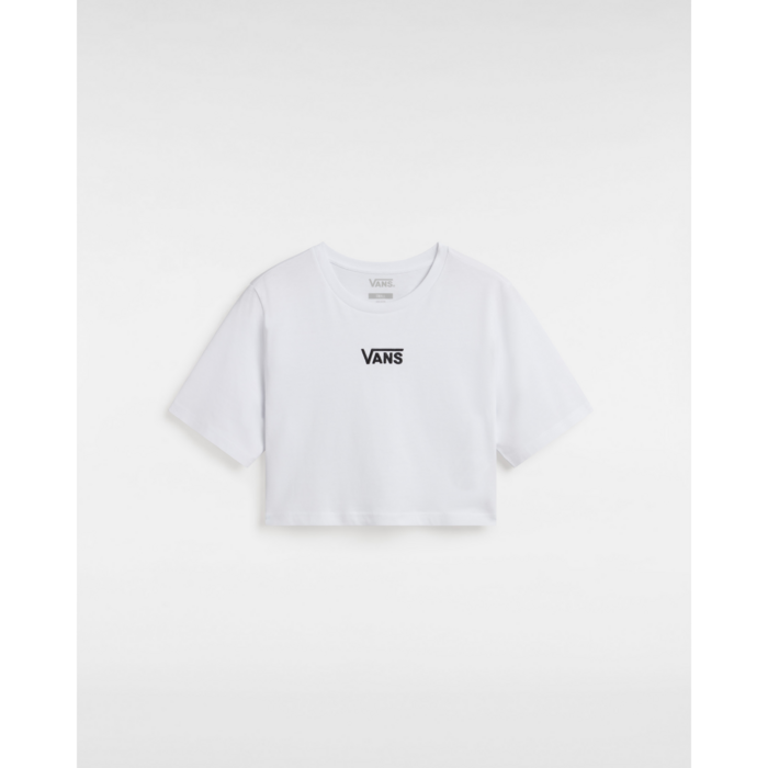 Tričko VANS biele WM FLYING V CROP CREW VN000GFFWHT1