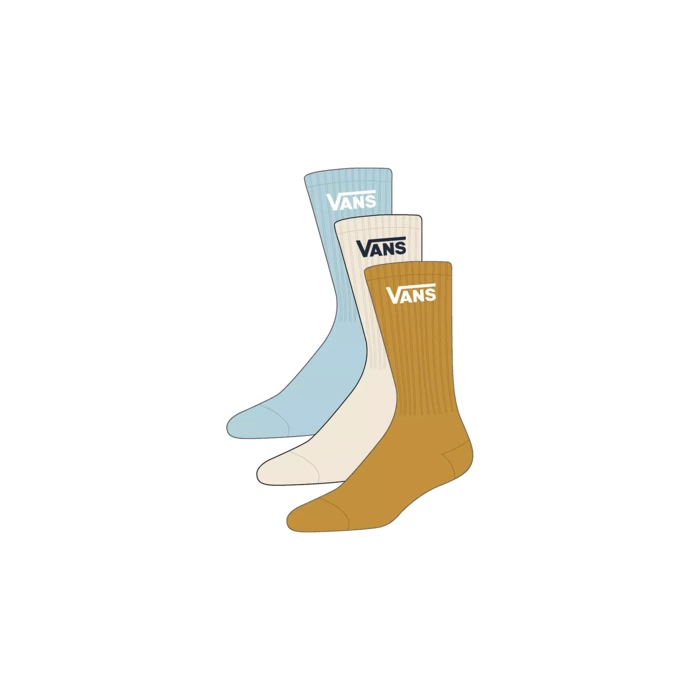 Ponožky VANS farebné 3 páry MN CLASSIC CREW VN000XRZG4O1