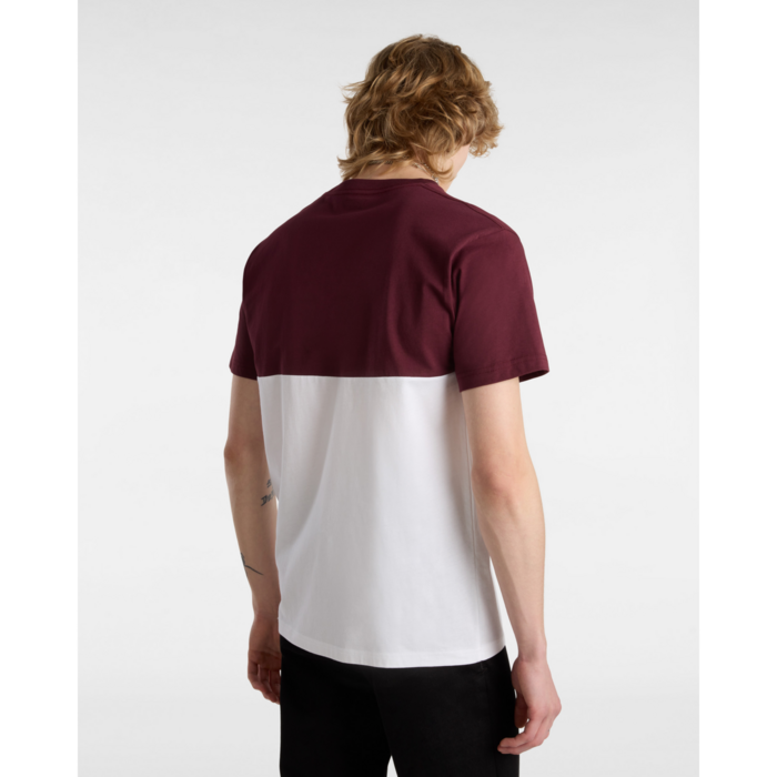 Tričko VANS bordovo/biele MN COLORBLOCK TEE VN0A3CZDKJN1