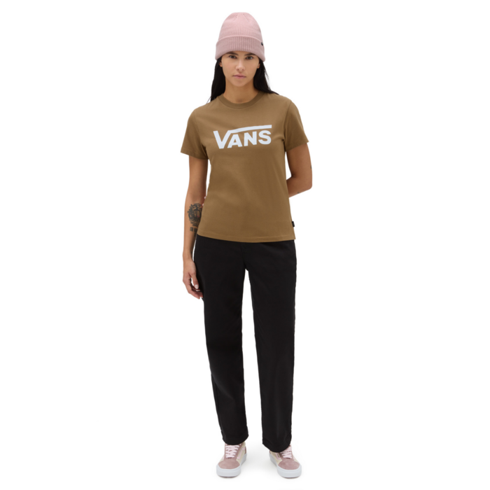 Tričko VANS hnedé WM FLYING V CREW TEE VN0A3UP4BYW