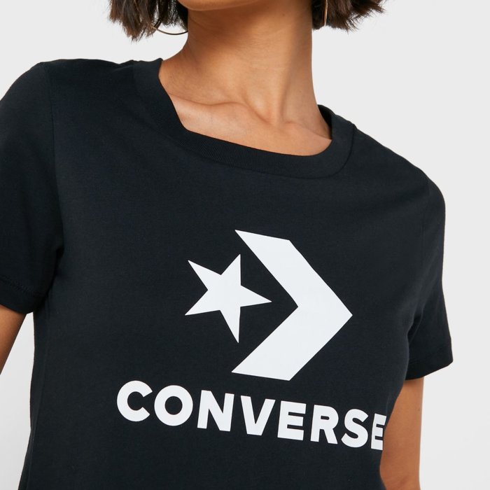 Tričko Converse čierne W STAR CHEVRON TEE 10018569-A02